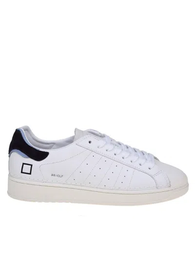 Date D.a.t.e. Leather Sneakers In White/blue