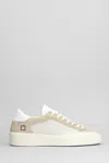 DATE LEVANTE DRAGON SNEAKERS IN BEIGE SUEDE AND FABRIC