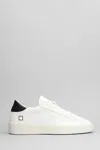 DATE LEVANTE DRAGON SNEAKERS IN WHITE SUEDE AND FABRIC