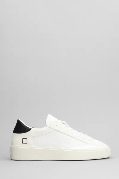 Date Levante Dragon Sneakers In White Suede And Fabric
