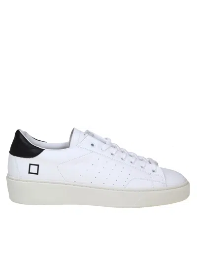 DATE LEVANTE SNEAKERS IN BLACK/WHITE LEATHER