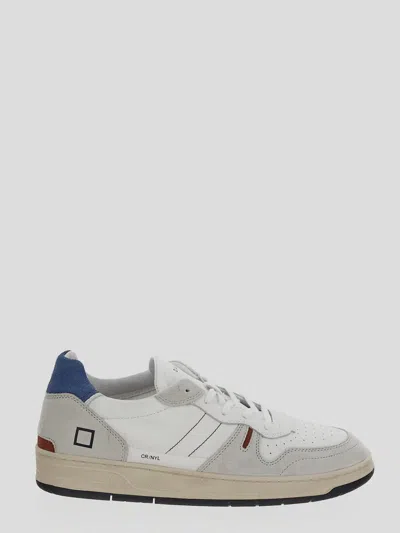 D.a.t.e. Sneakers In Whitebluette