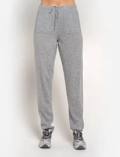 D-exterior Basic Cashmere Jogger Pant In Granite In Grey