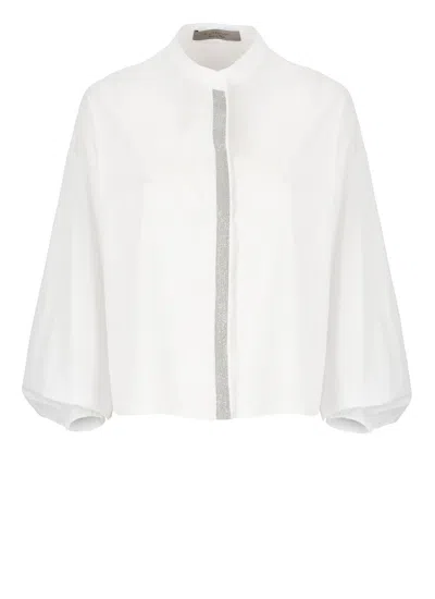 D-exterior Cotton Shirt In White