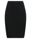 D-exterior D. Exterior Woman Midi Skirt Black Size S Mohair Wool, Polyester