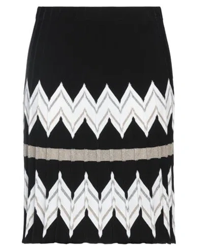D-exterior D. Exterior Woman Mini Skirt Black Size S Viscose, Polyester, Metallic Polyester