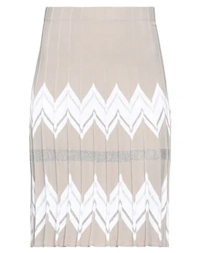 D-exterior D. Exterior Woman Mini Skirt Dove Grey Size S Viscose, Polyester, Metallic Polyester