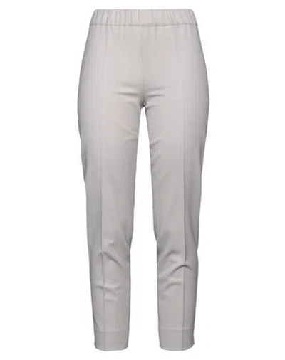 D-exterior D. Exterior Woman Pants Light Grey Size 10 Wool, Lycra