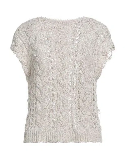 D-exterior D. Exterior Woman Sweater Ivory Size S Linen, Cotton, Polyamide, Elastane In White