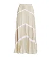 D-EXTERIOR STRIPED PLEATED SKIRT