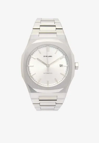 D1 Milano Automatic 41.5 Mm Watch In Silver