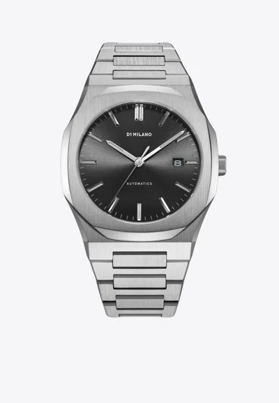 D1 Milano Mechanical Automatico Steel 41.5mm Watch In Metallic