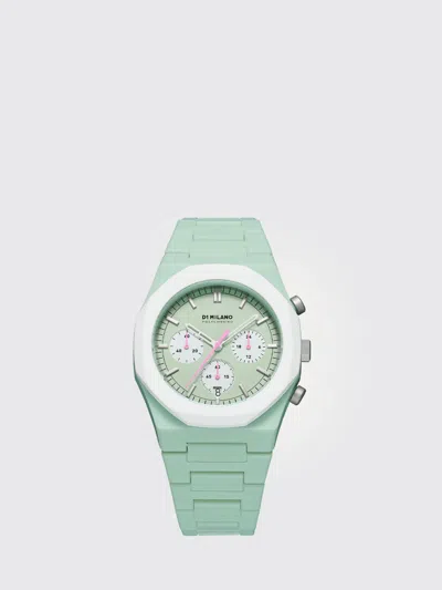 D1 Milano Bicolour Polycarbonate Watch With Abstract Pattern In Green