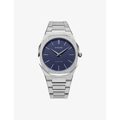 D1 Milano Blue Ocean Ultra Thin Bracelet 38mm Stainless Steel Quartz Watch In Blue/silver