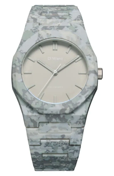 D1 MILANO D1 MILANO CAMO POLYCARBON BRACELET WATCH, 40.5MM