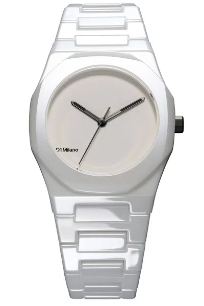 D1 Milano Ceramic 37mm Watch In Pure White
