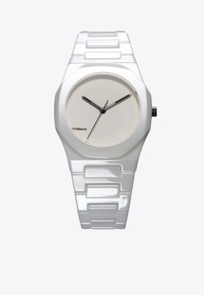 D1 Milano Ceramica 37 Mm Watch In White