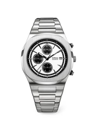 D1 Milano Chronograph 39mm Watch In Silver