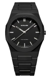 D1 Milano Black Polycarbon Cloudburst Polycarbonate Quartz Watch In Black