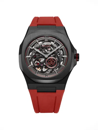 D1 Milano Crimson Core Skeleton 41.5mm Watch In Red