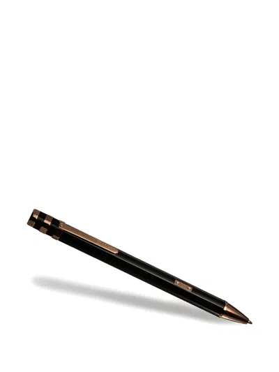 D1 Milano Logo-engraved Stainless-steel Pen In Black