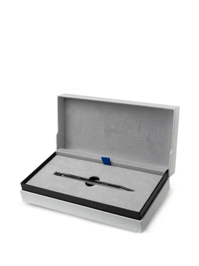 D1 Milano Logo-plaque Brushed-finish Pen In Black