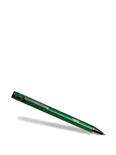 D1 Milano Logo-plaque Stainless-steel Pen In Green