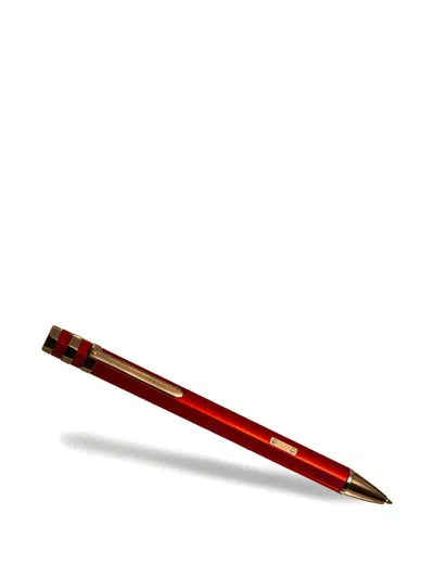 D1 Milano Logo-plaque Stainless-steel Pen In Red