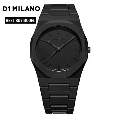 Pre-owned D1 Milano Polycarbonate Men's Watch Pcbj10 Shadow All Black 40.5 Mm