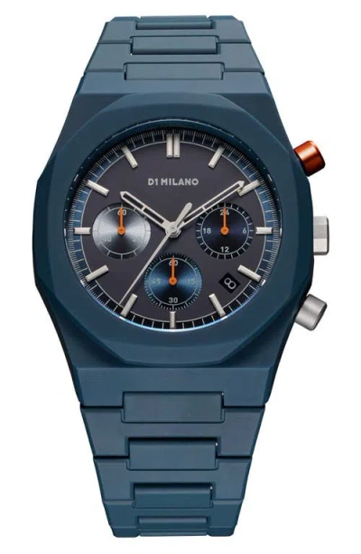 D1 Milano Polychrono Bracelet Watch, 40.5mm In Blue