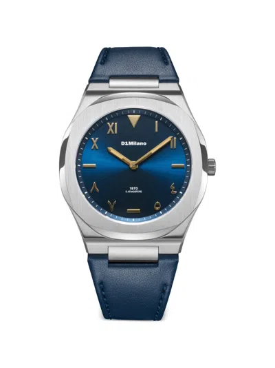 D1 Milano Oceanline Ultra Thin 39mm Watch In Blue