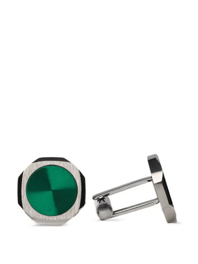 D1 Milano Octagonal Sunray-effect Cufflinks In Metallic