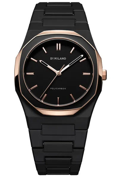 D1 Milano Polycarbon 37mm Watch In Gold Mesh