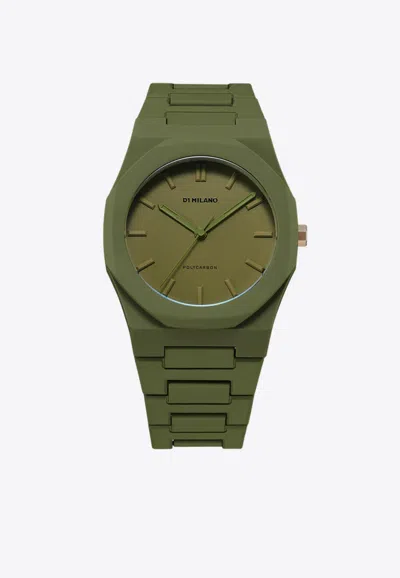 D1 Milano Polycarbon 40.5 Mm Watch In Khaki