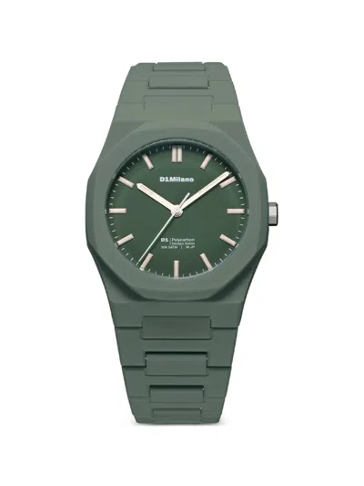 D1 Milano Polycarbon 40.5mm Watch In Green