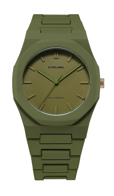 D1 Milano Polycarbon 40.5mm Watch In Green