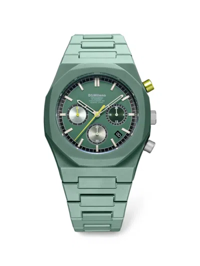 D1 Milano Polychrono 40.5mm Watch In Green