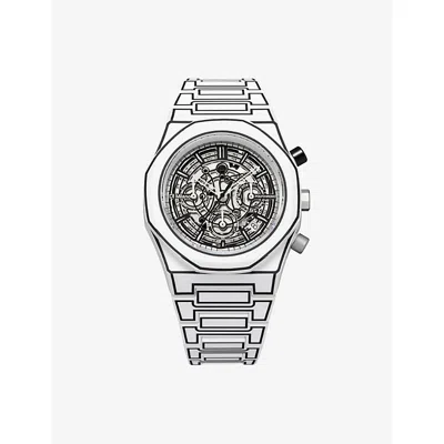 D1 Milano Polychrono White Sketch Polycarbonate Watch 40.5mm