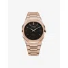 D1 Milano Rose Gold D1-utbj42 Ultra Thin Rose-gold Pvd Plated Stainless-steel Quartz Watch