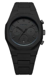 D1 Milano Ens Black D1-phbjsh Polychrono Shadow Polycarbonate Quartz Watch In Black