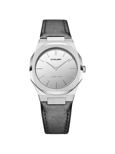 D1 Milano Ultra Thin Mirror 34mm Watch In Gray