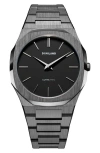 D1 Milano Ultra Thin 40mm In Black/gun Metal