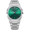 D1 Milano Ens Green D1-atbj12 Automatic Bracelet Stainless-steel Automatic Watch In Green/silver