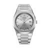 D1 Milano White Automatico Snow Stainless-steel Automatic Watch In Silver/white