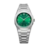 D1 Milano Green Scarabeo Ultra Thin Bracelet 40mm Stainless Steel Quartz Watch In Green/silver