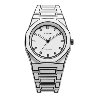 D1 Milano Polycarbon White Sketch Polycarbonate Quartz Watch
