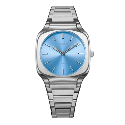 D1 Milano Watch Square Bracelet 37 Mm In Blue/silver