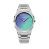 D1 Milano Watch Ultra Thin Bracelet 40 Mm In Blue/silver/violet