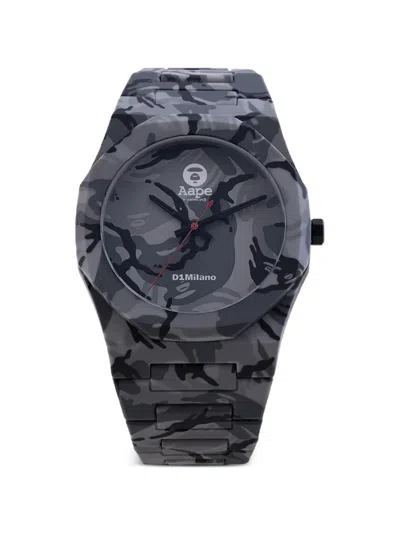 D1 Milano X Aape Urban Camo 39mm Watch In Gray