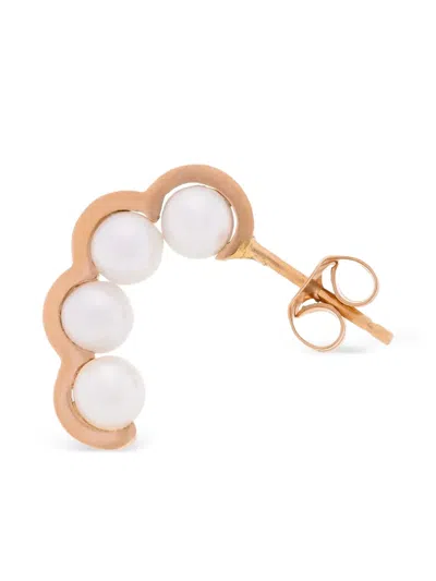 D1928 18k Rose Gold Coco Beach Freshwater Pearl Earring In Pink